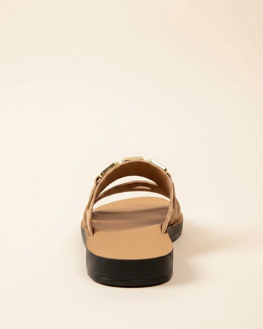 Odel Sandals - Leather in Camel - profile back