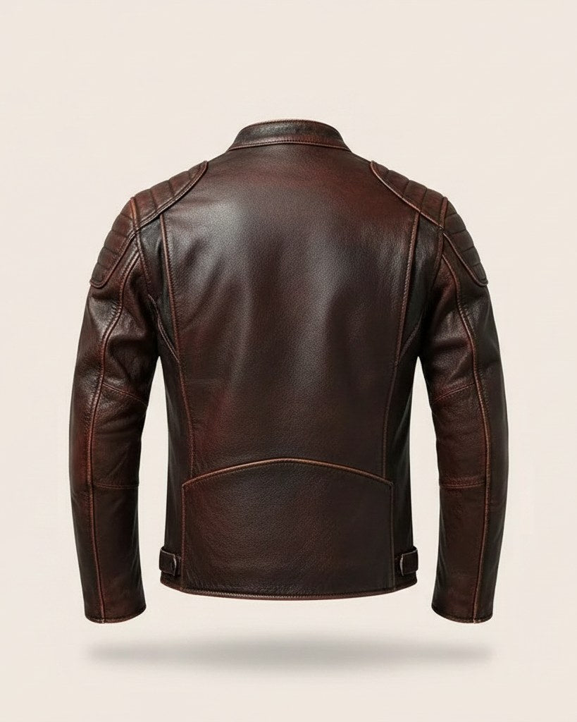 Lior Jacket - Faux Leather in Default - profile back