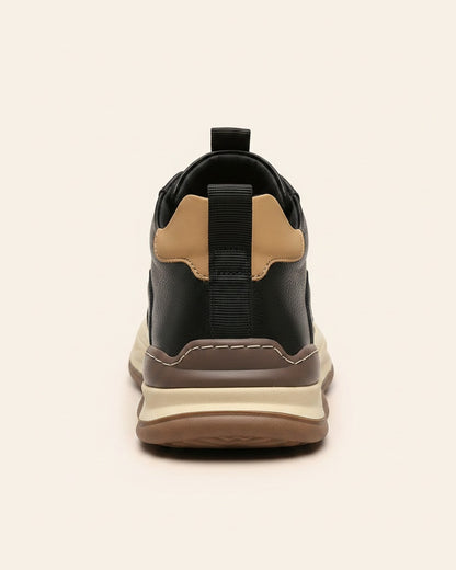 Dael Shoes - Leather in Black Beige - profile back