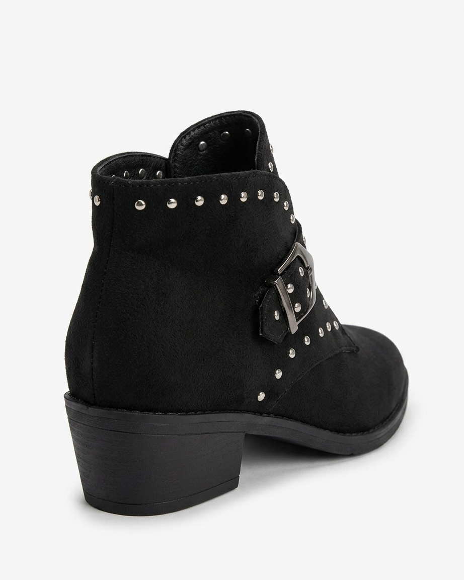 Haas Boots - Leather in Black - profile back black