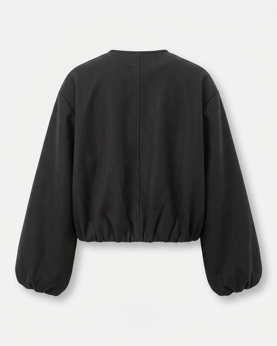 Lior Jacket - Zip in black - profile back black