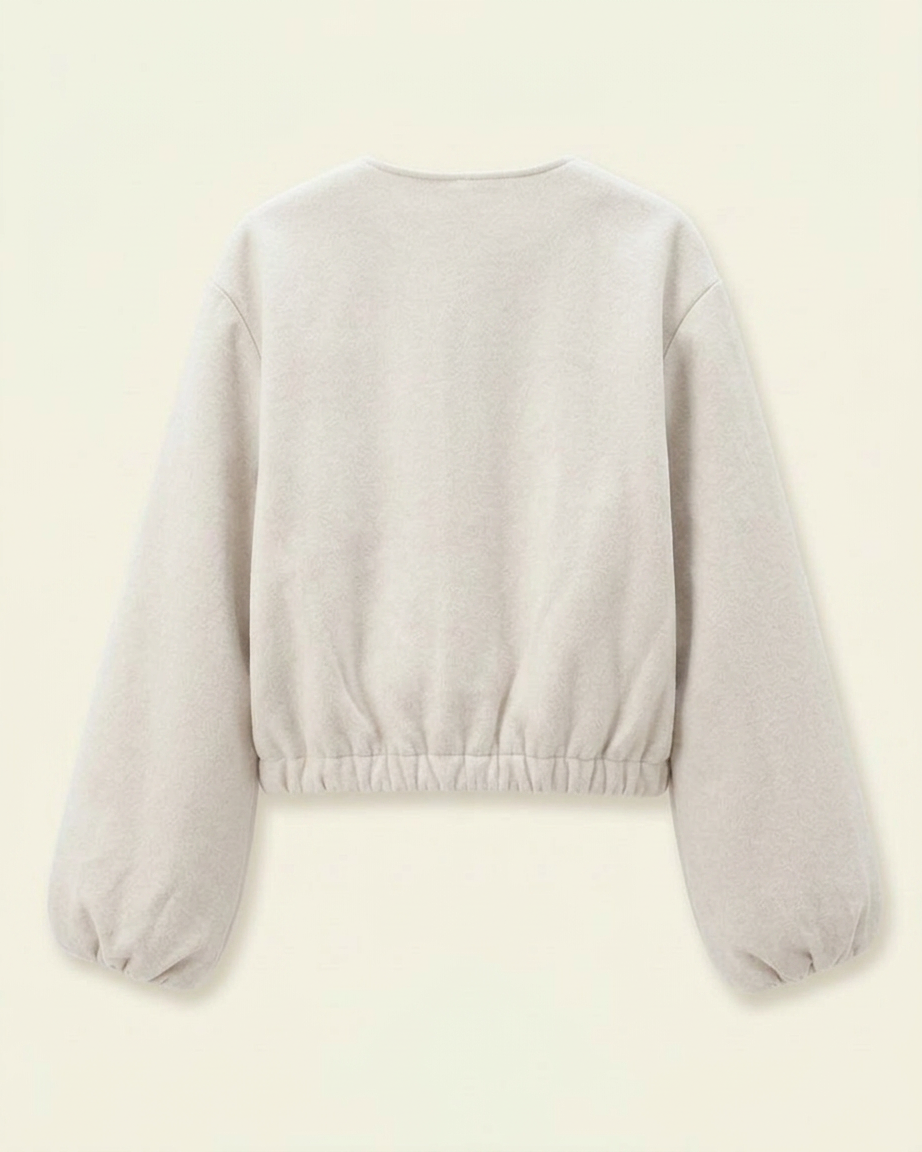 Lior Jacket - Zip in Beige - profile back