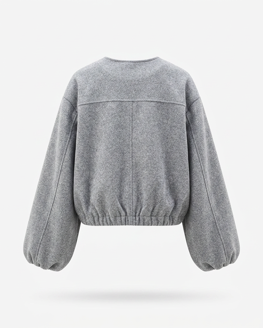 Lior Jacket - Zip in GRAY - profile back gray