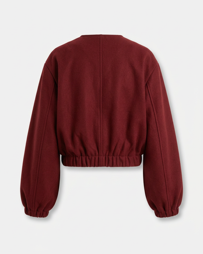 Lior Jacket - Zip in Red - profile back red
