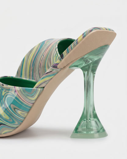 Haas Shoes - Square-Toe Leather in Green - profile detail 2