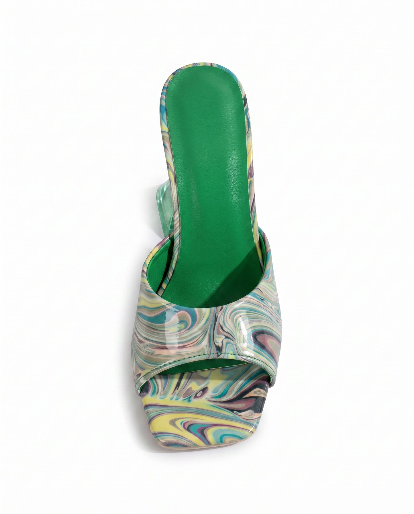 Haas Shoes - Square-Toe Leather in Green - profile detail