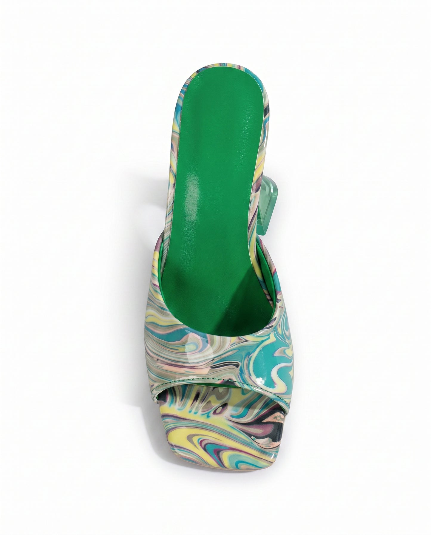 Haas Shoes - Square-Toe Leather in Green - profile detail