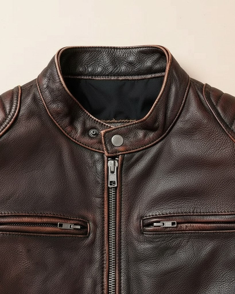 Lior Jacket - Faux Leather in Default - profile detail