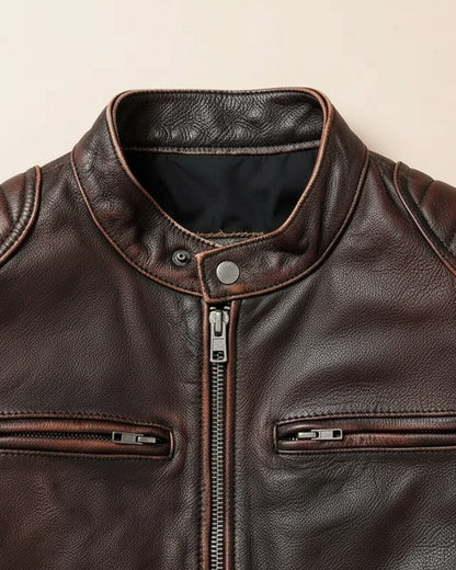 Lior Jacket - Faux Leather in Default - profile detail