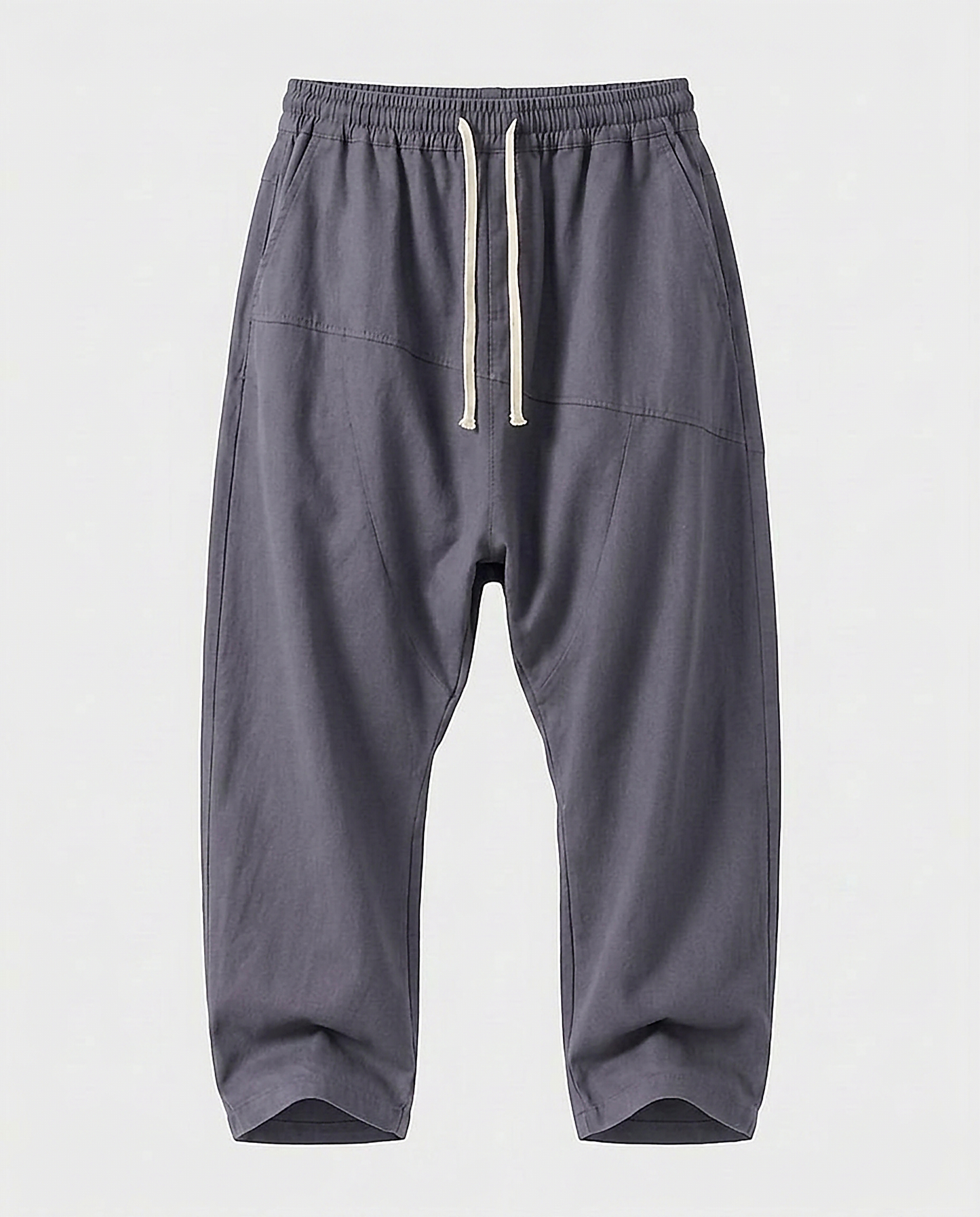 Signature Trousers - Relaxed Wide-Leg Denim in Grey - profile front