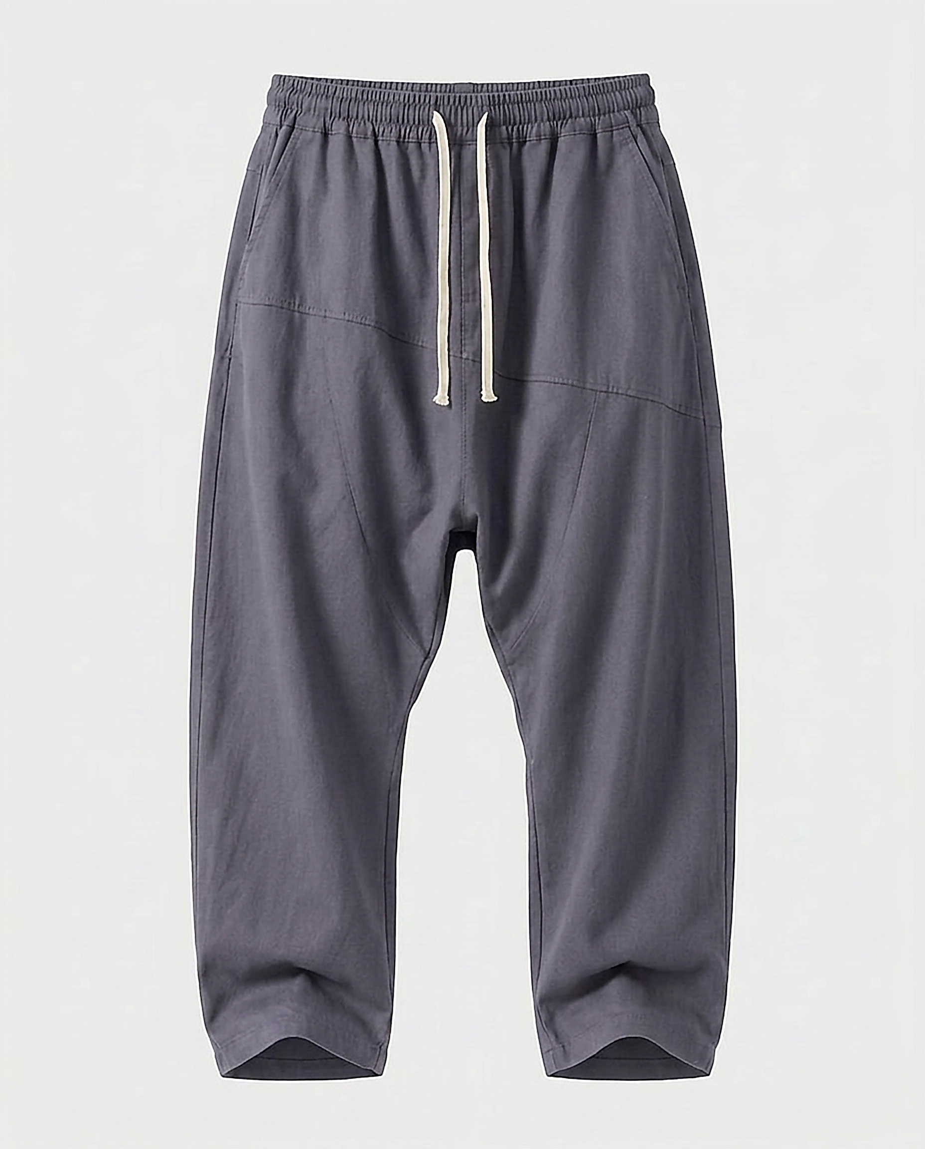 Signature Trousers - Relaxed Wide-Leg Denim in Grey - profile front