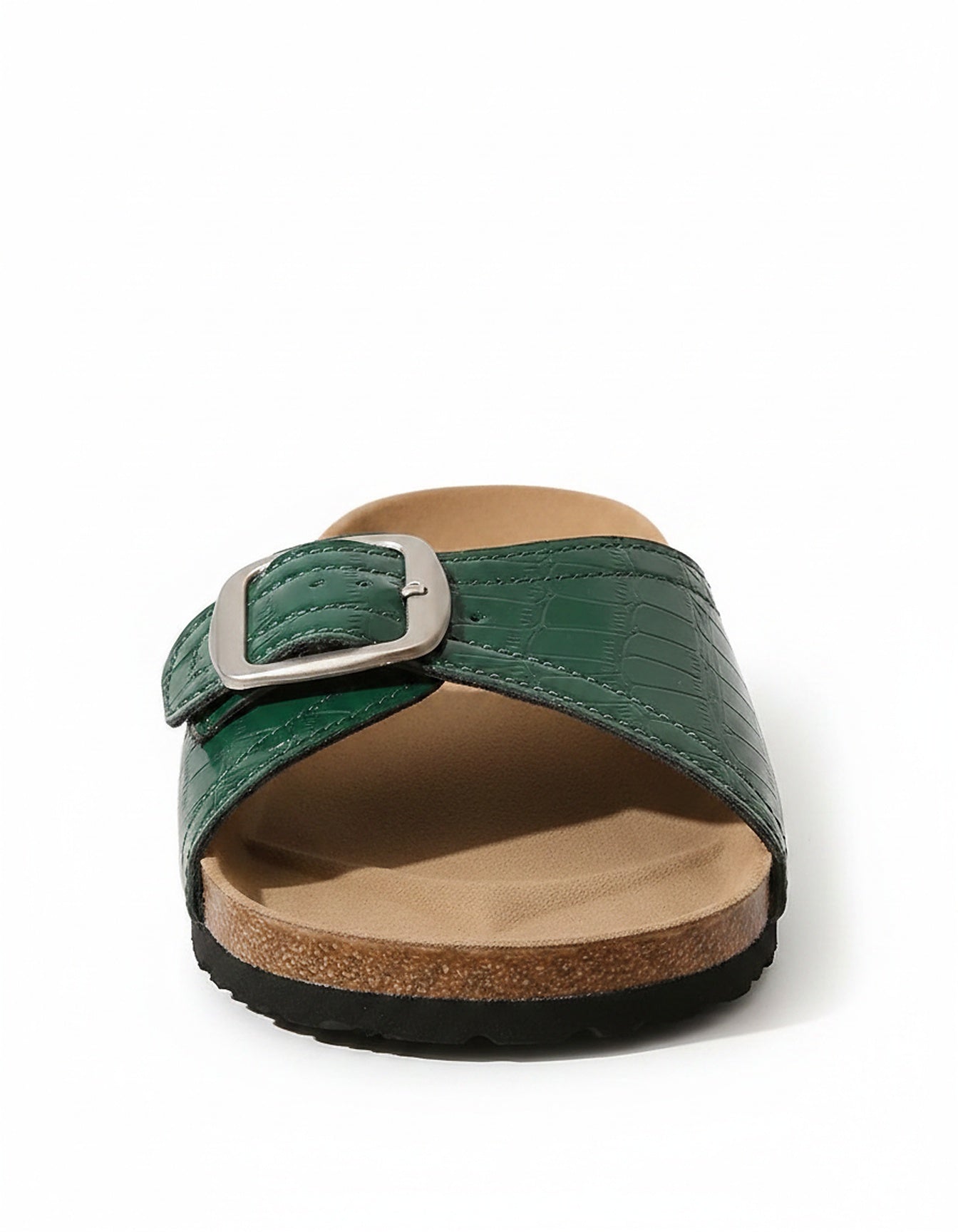 Uael Sandals - Leather in green - profile front