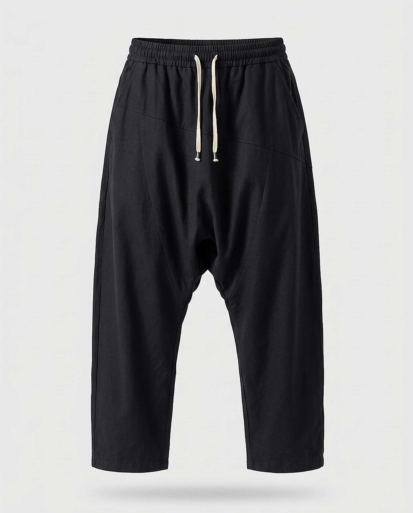 Signature Trousers - Relaxed Wide-Leg Denim in Black  - profile front black