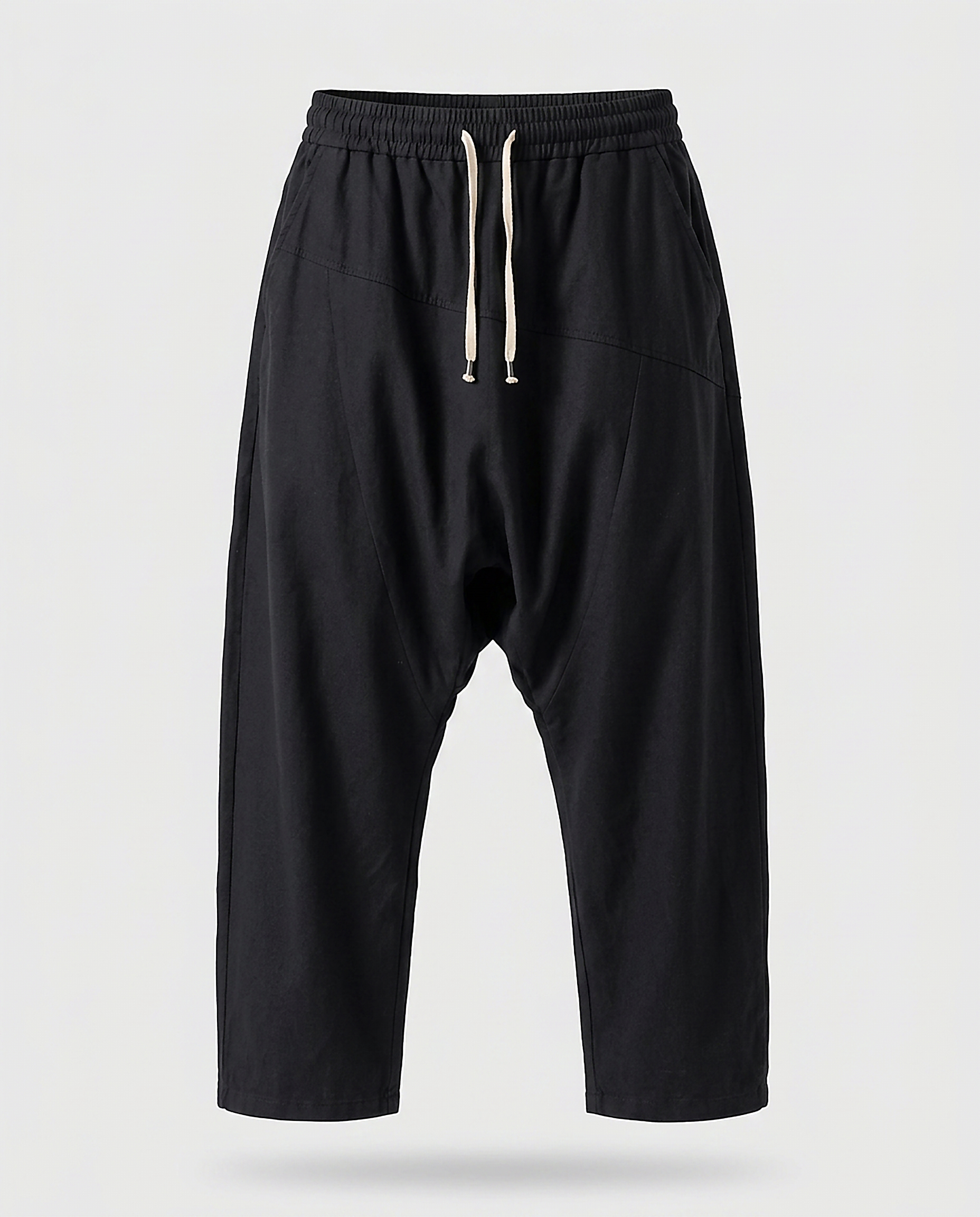 Signature Trousers - Relaxed Wide-Leg Denim in Black  - profile front black
