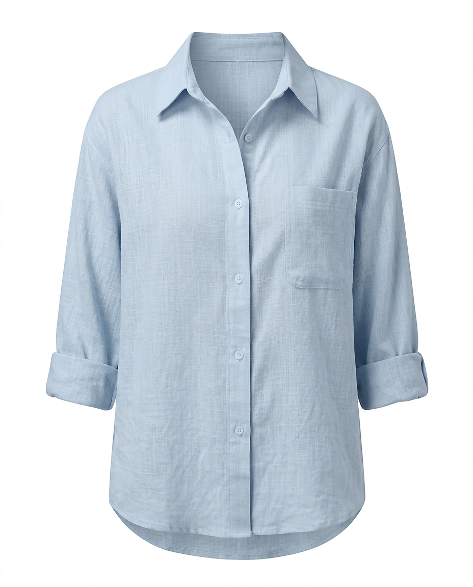 Ciel Shirt - Linen in Pink