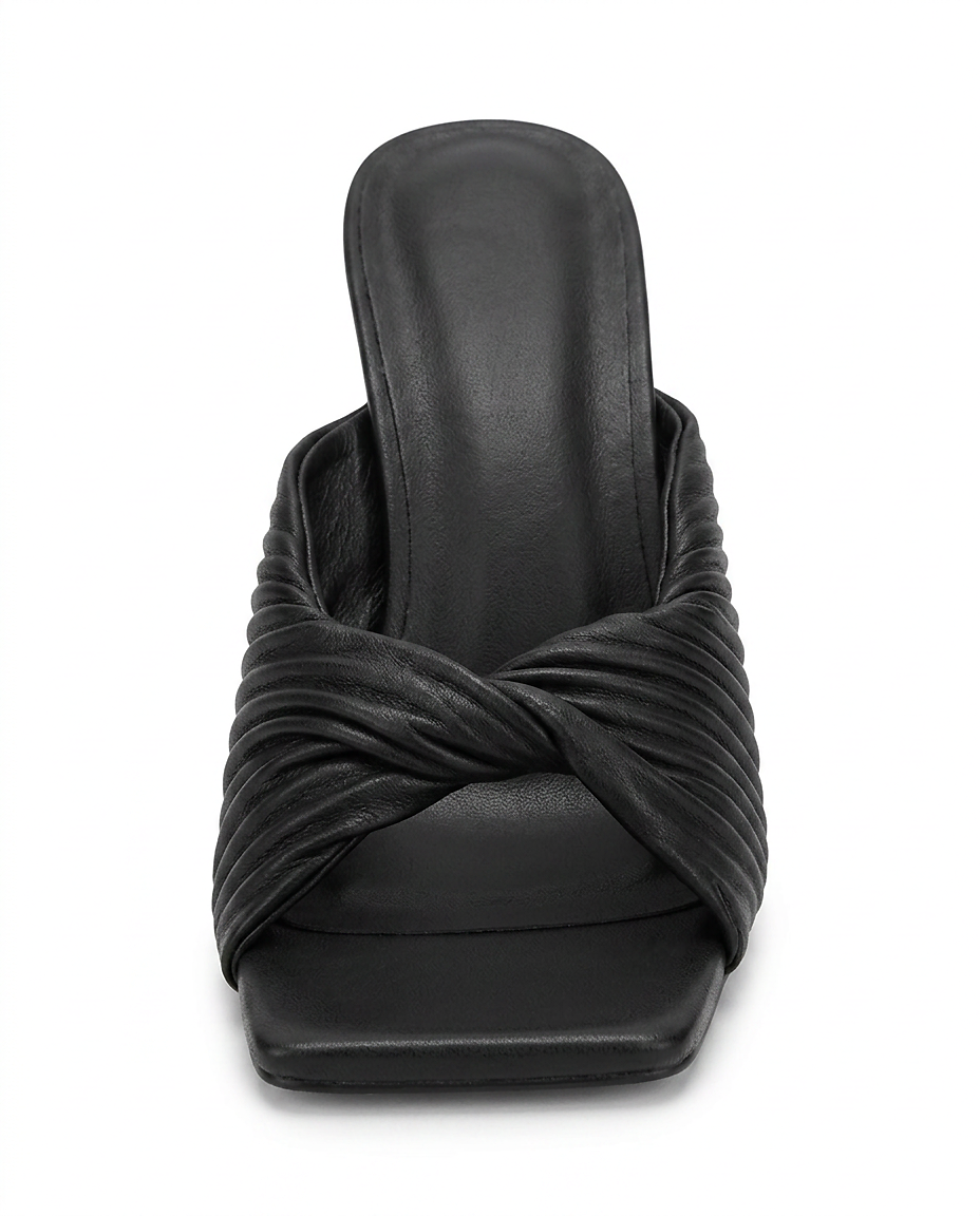 Faro Sandals - Square-Toe in Black