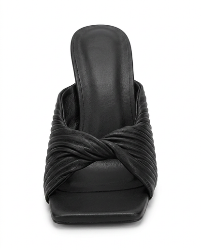 Faro Sandals - Square-Toe in Black