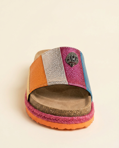 Cove Sandals - Platform in Beige - profile front