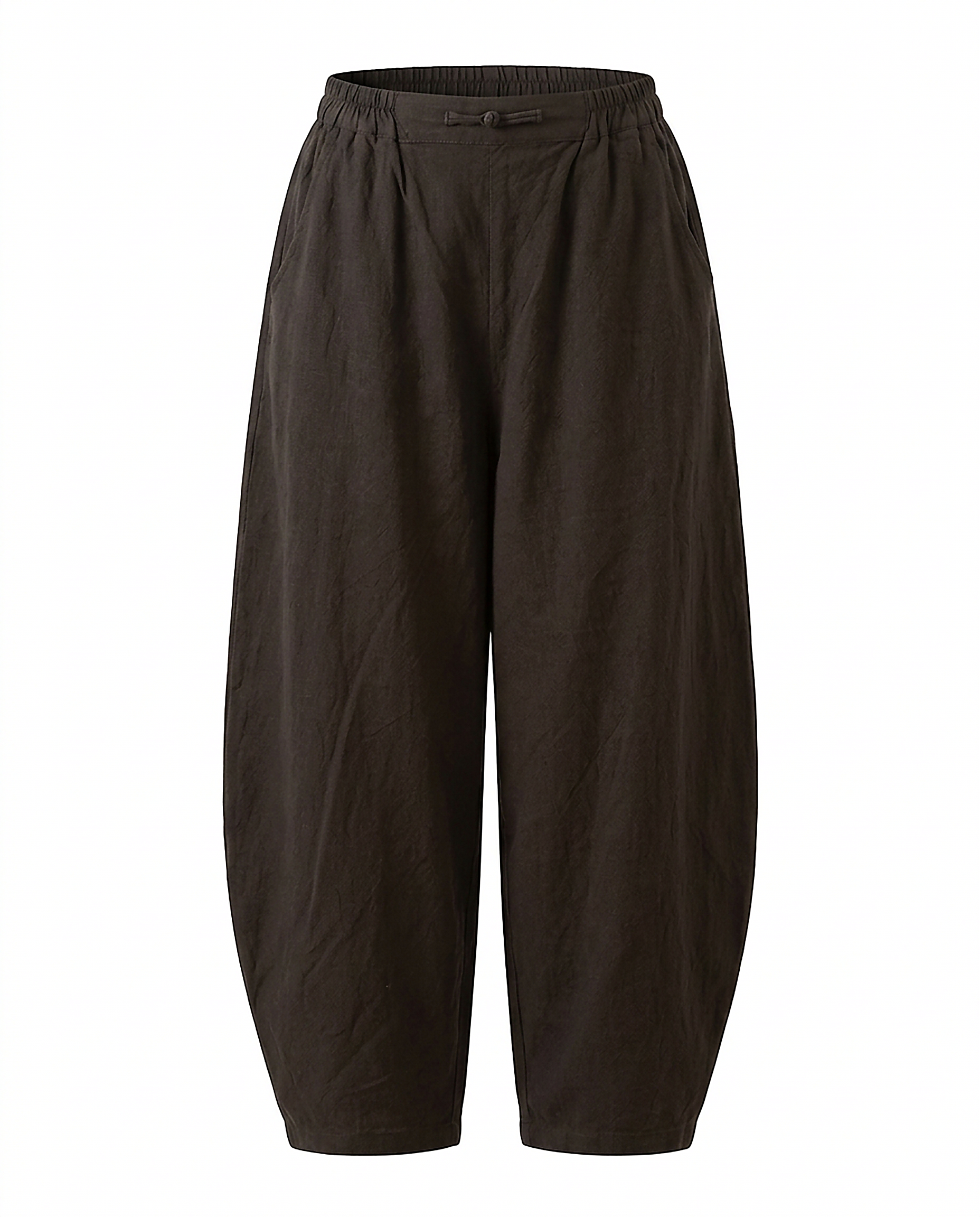 Cadence Trousers - Relaxed Wide-Leg Linen in black - profile front black
