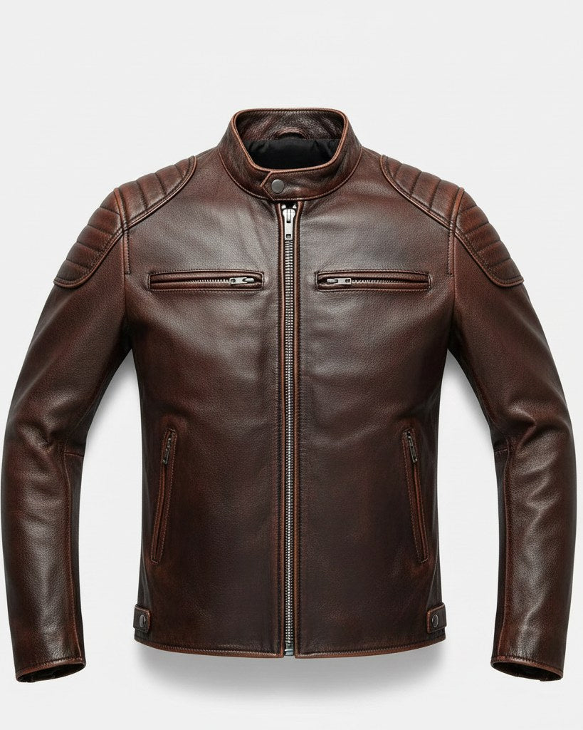 Lior Jacket - Faux Leather in Default - profile front