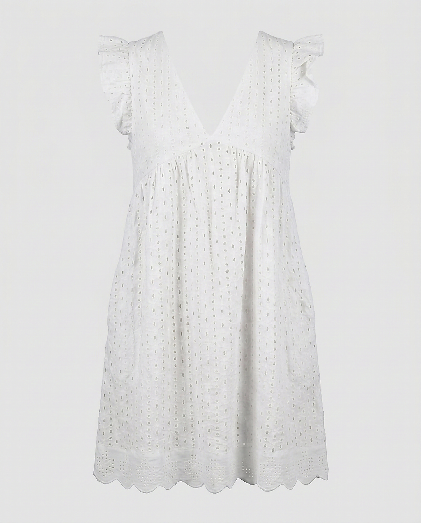 Ivy Dress in White - profile front white