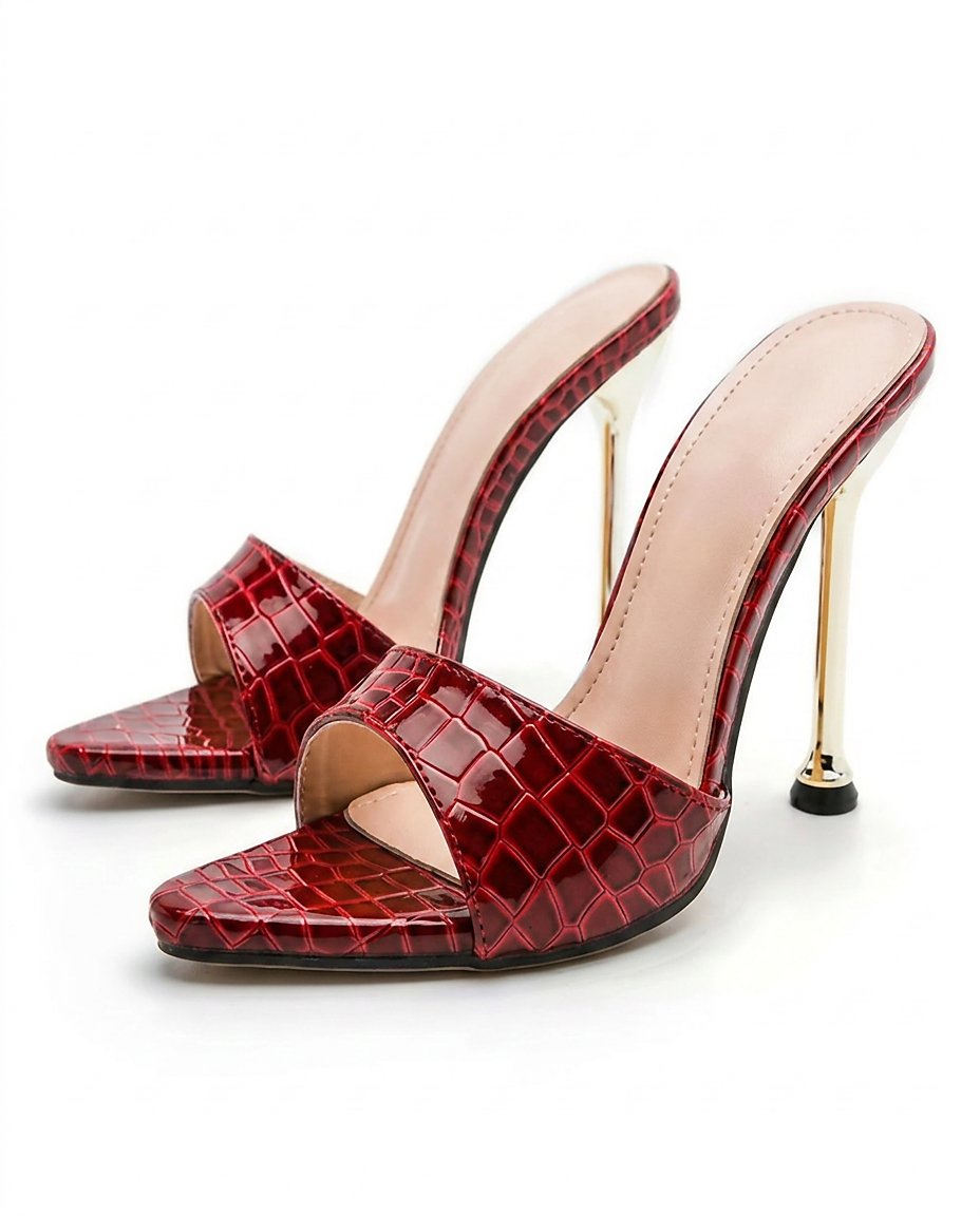 Cove Shoes - Pointed-Toe in Wine red - profile front wine red