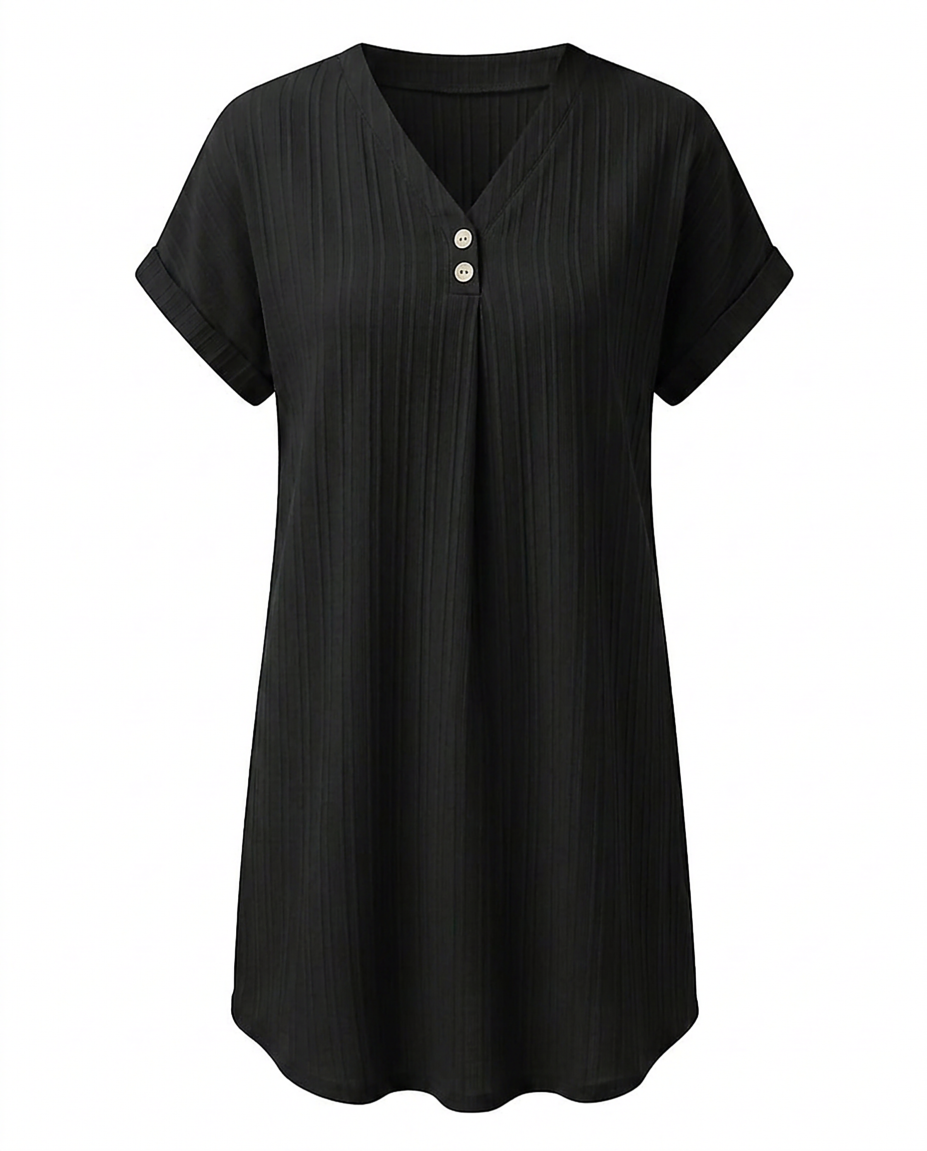 Sigrid Dress - Relaxed in Black - profile front black