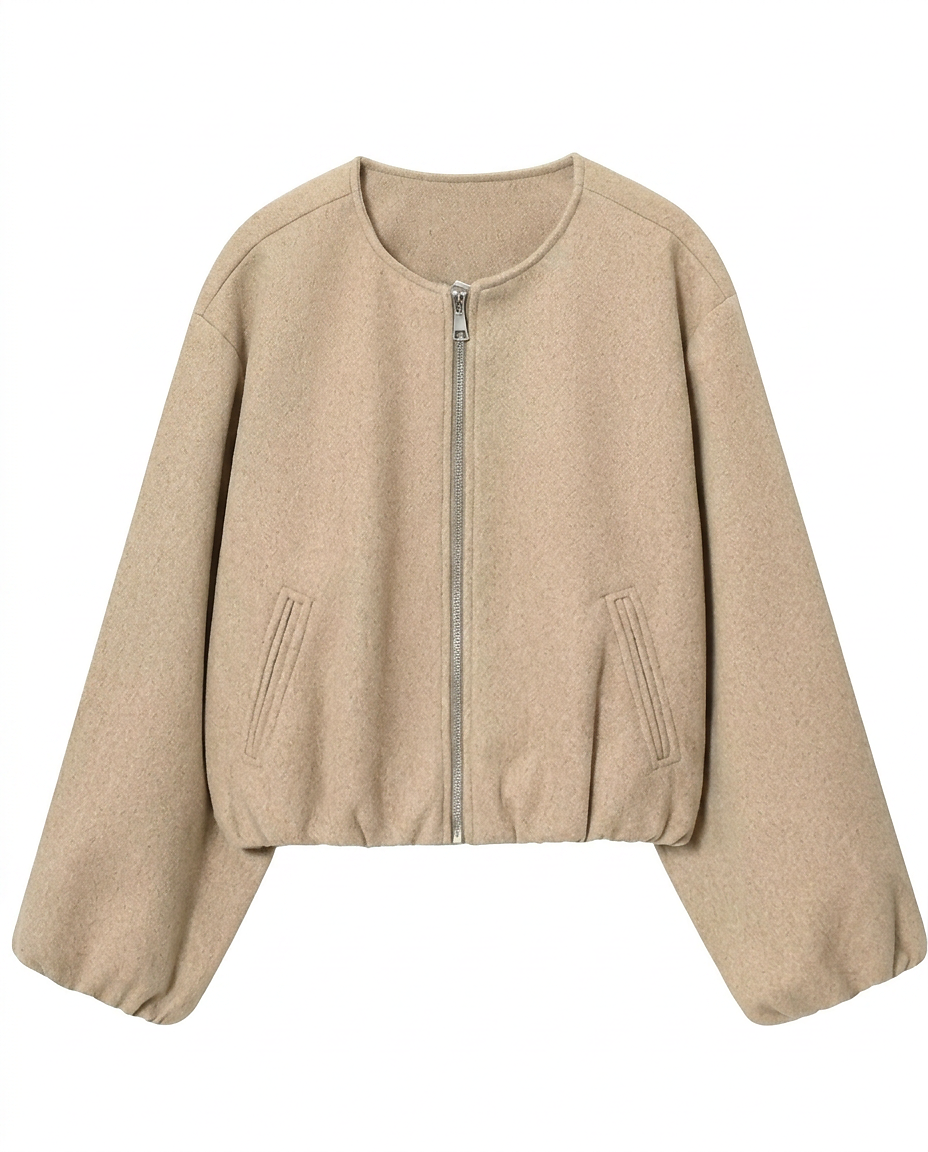 Lior Jacket - Zip in Khaki