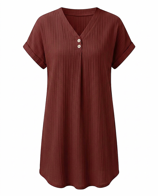 Sigrid Dress - Relaxed in Dark red