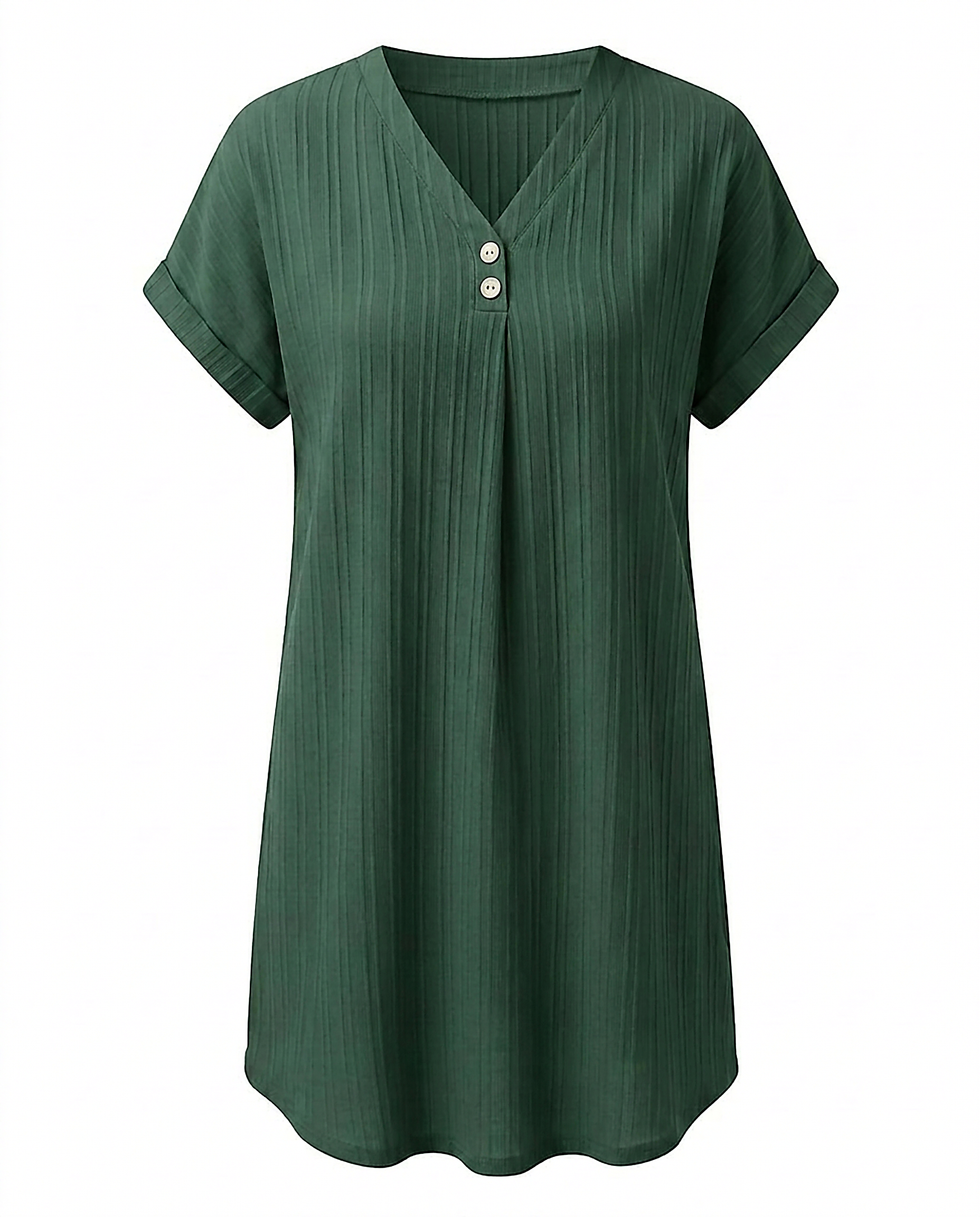 Sigrid Dress - Relaxed in Green - profile front green