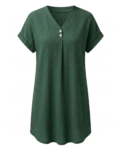 Sigrid Dress - Relaxed in Green - profile front green