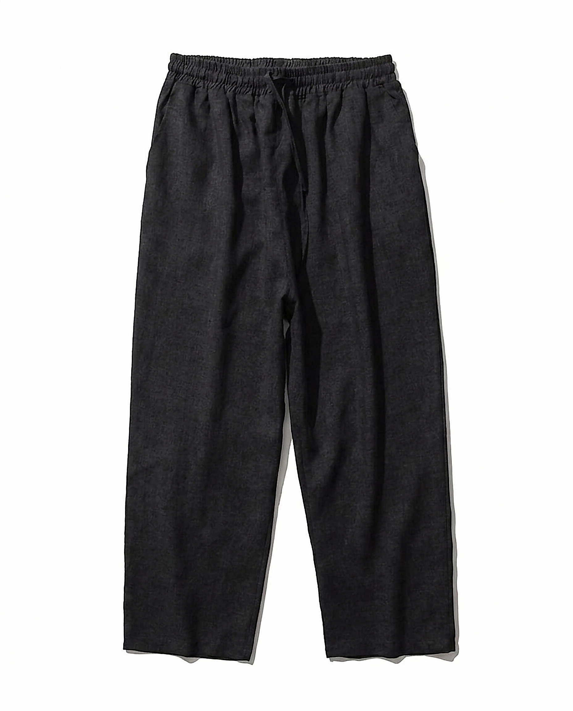 Onyx Trousers - Relaxed Linen in black - profile front black