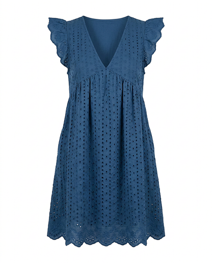 Ivy Dress in Blue - profile front