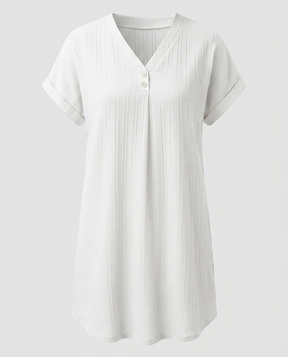 Sigrid Dress - Relaxed in White - profile front white