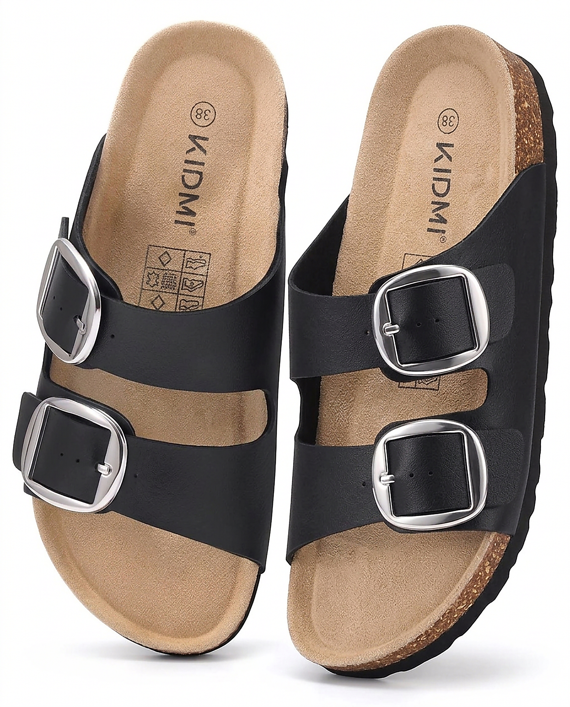 Harriet Sandals in Black Matte - profile front black matte