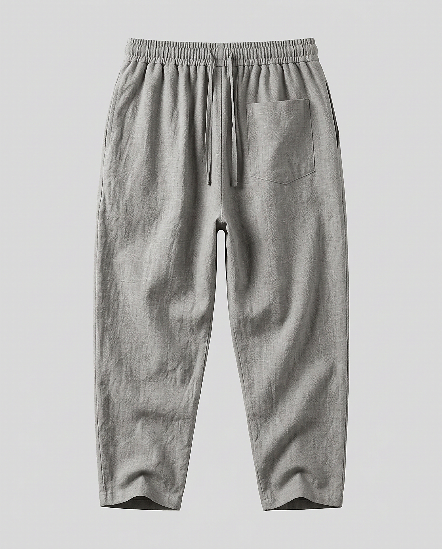 Onyx Trousers - Relaxed Linen in Light grey - profile front