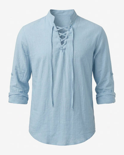 Vael Shirt - Relaxed Denim in Light Blue - profile front