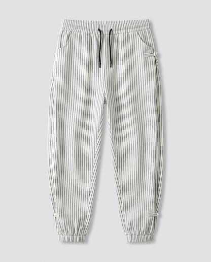 Porter Trousers - Relaxed Linen in White pants men - profile front white pants men