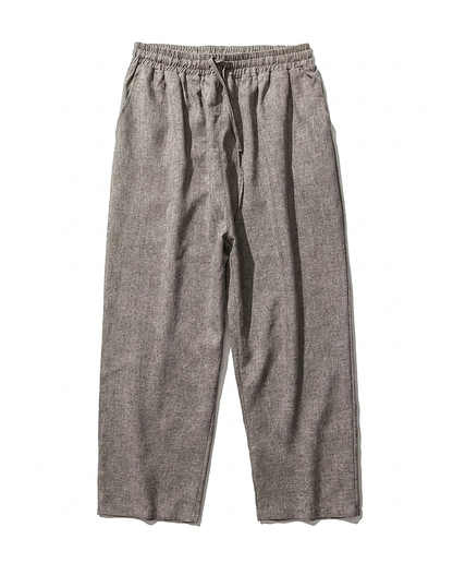 Onyx Trousers - Relaxed Linen in coffee - profile front coffee