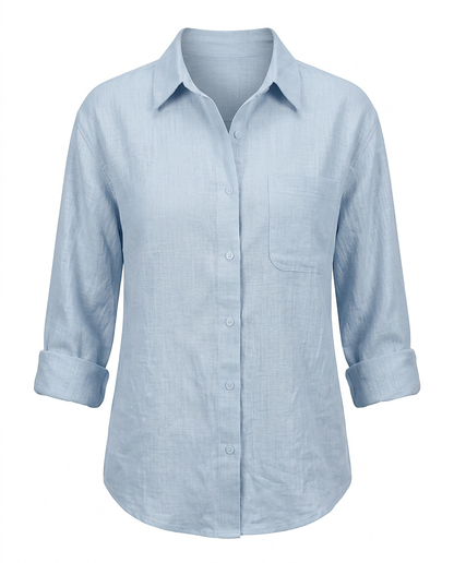 Ciel Shirt - Linen in black