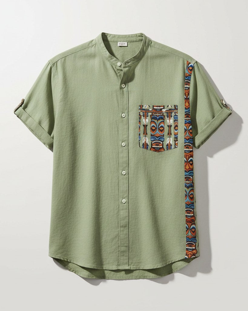 Idris T-Shirt - Linen in Aeh215