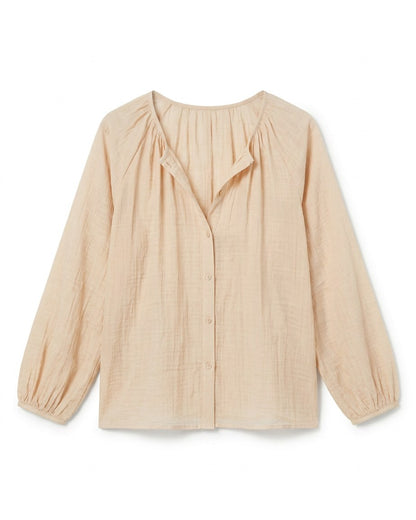 Luca Shirt - Relaxed Linen in Apricot
