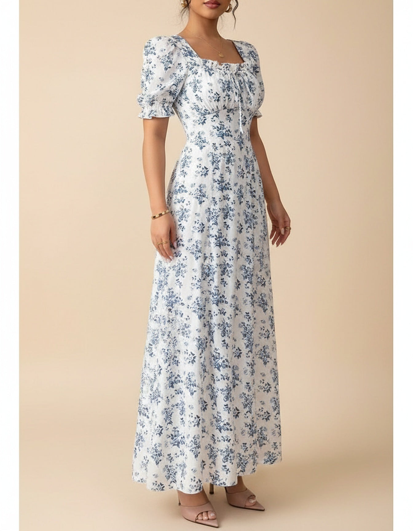 Amel Dress in WHITE - profile front