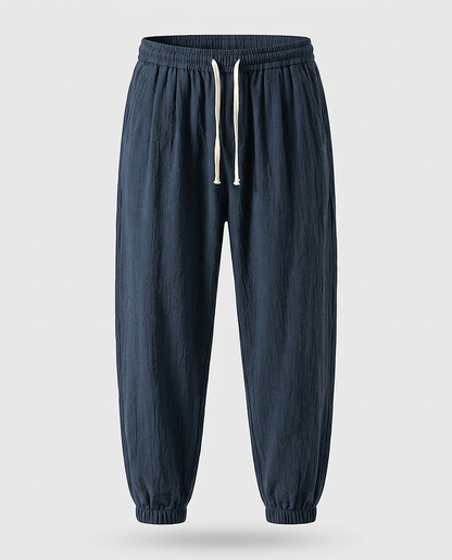 Anchor Trousers - Relaxed Denim in Navy - profile front navy