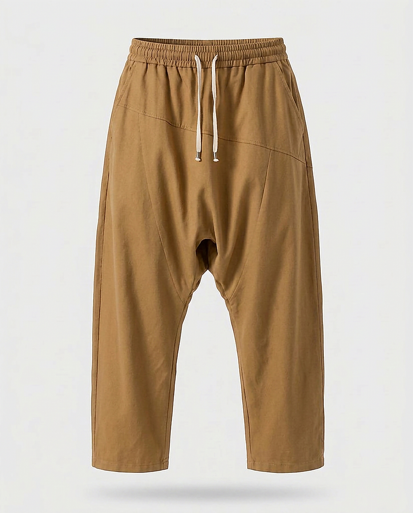 Signature Trousers - Relaxed Wide-Leg Denim in Khaki  - profile front khaki