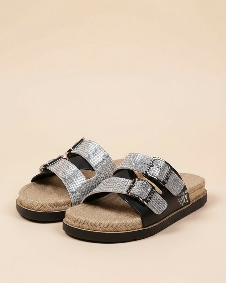 Sael Sandals in black - profile front black