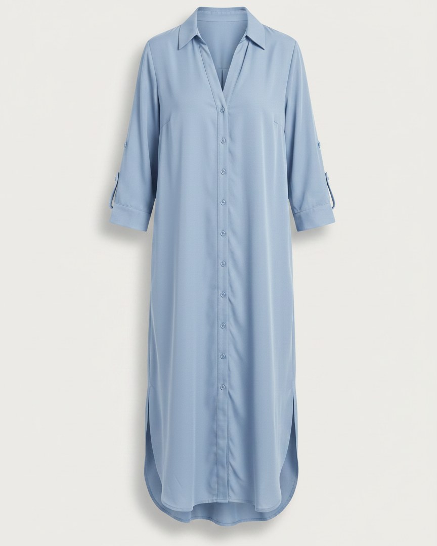 Aster Dress - Relaxed in Blue - profile front blue