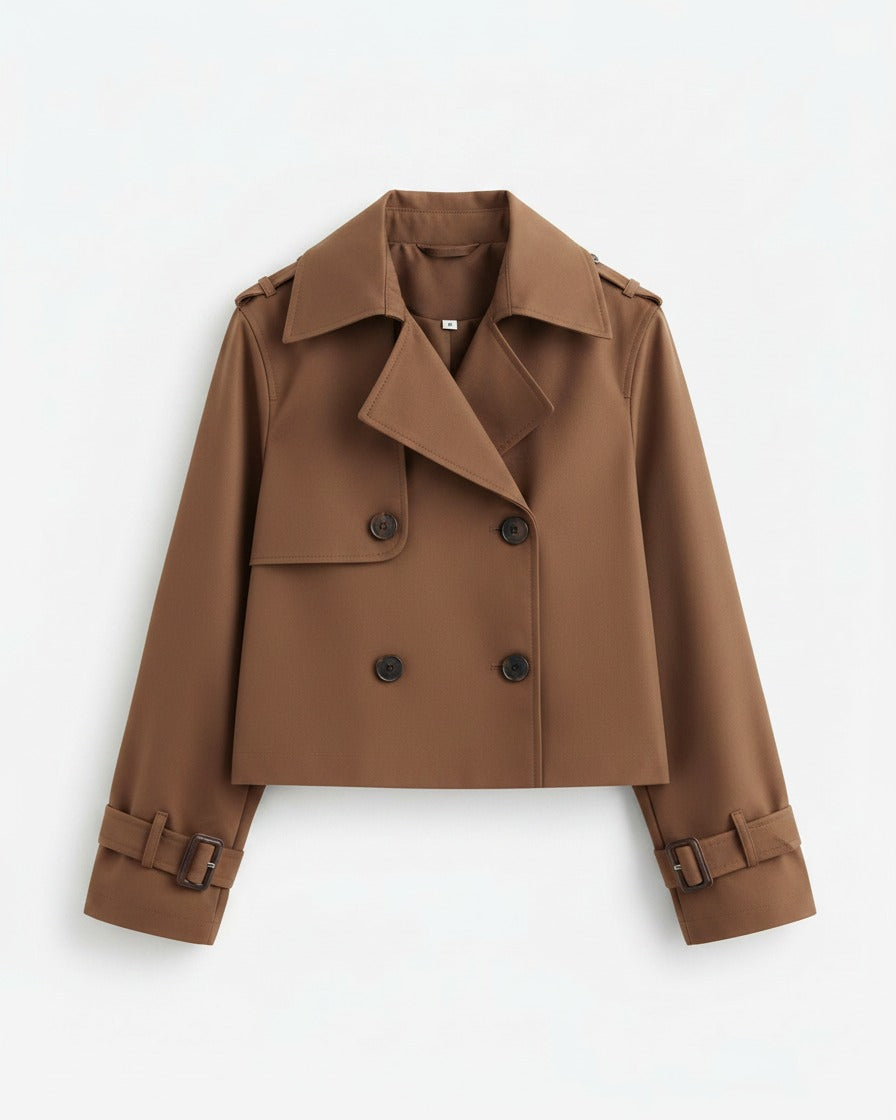 Aster Coat in Brown - profile front brown