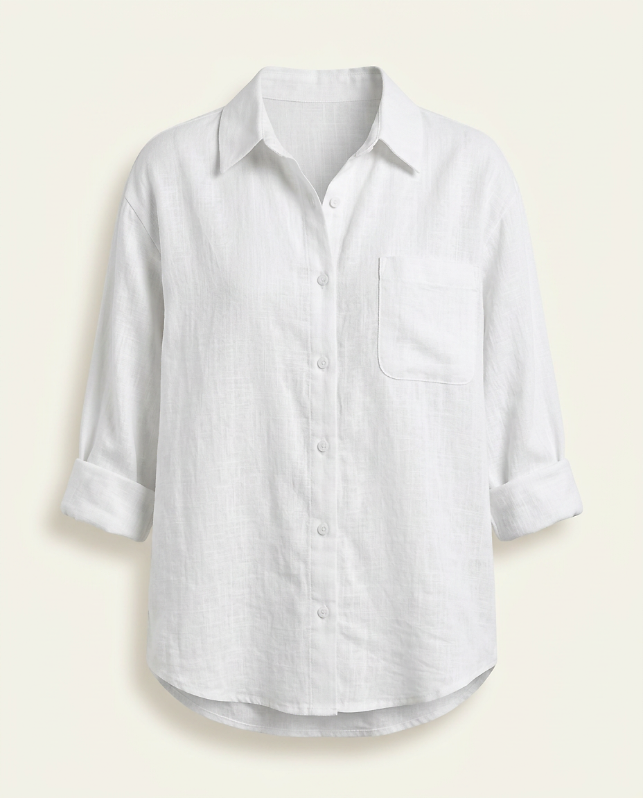 Ciel Shirt - Linen in WHITE