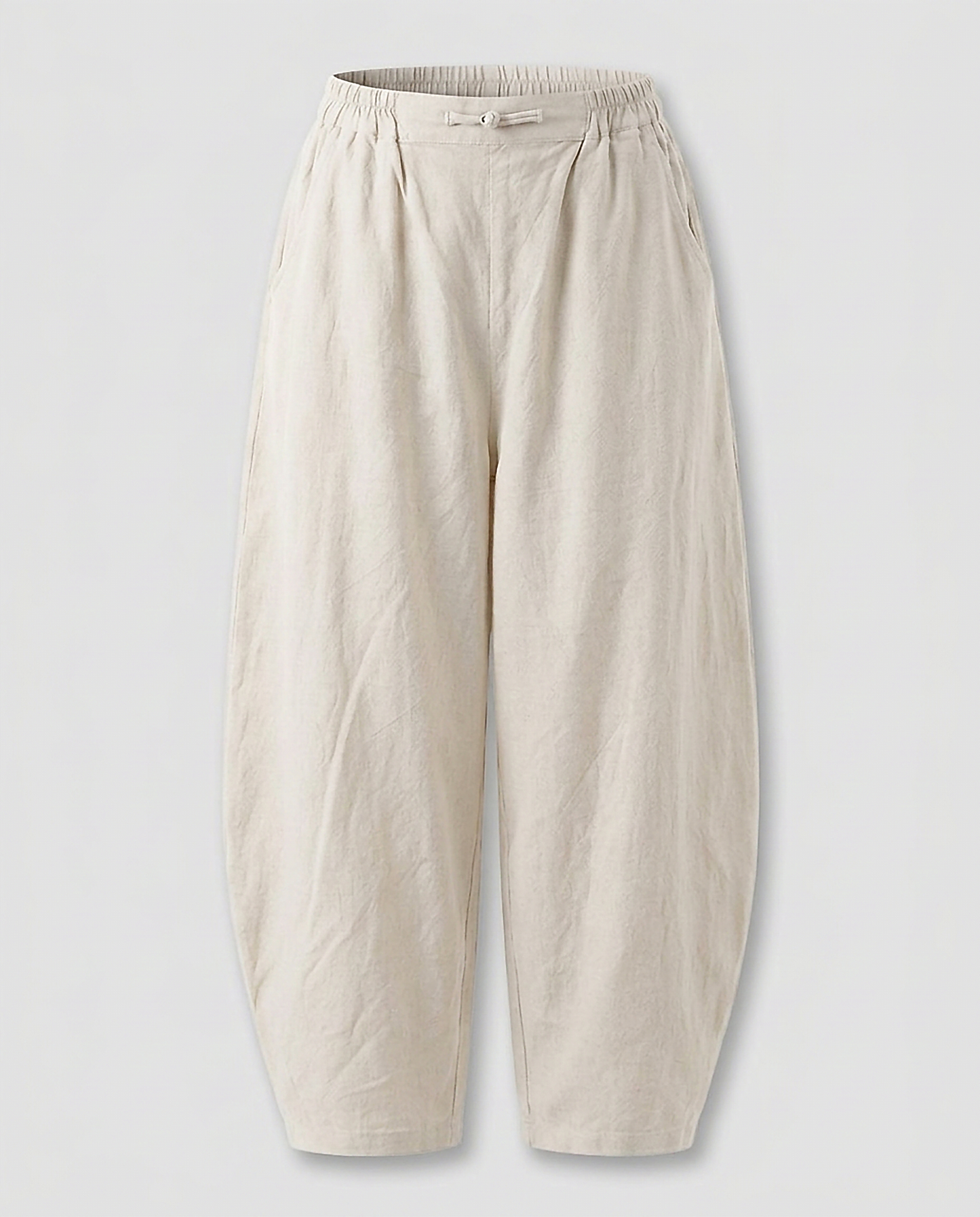 Cadence Trousers - Relaxed Wide-Leg Linen in Optic linen - profile front